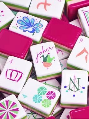 Dandy Inspired Mahjong Tiles Set - Acrylic and Engraved